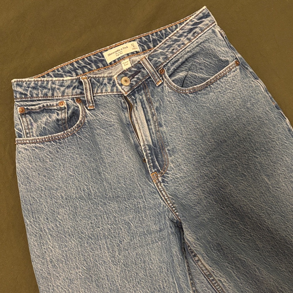 Abercrombie Curve Love High Rise Blue Denim Jeans
